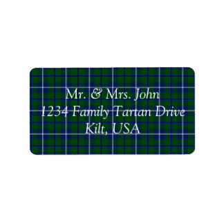 Douglas Tartan Label Adressetikett