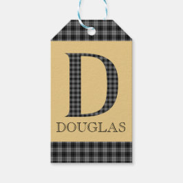 Douglas Tartan Monogram D Presentetikett