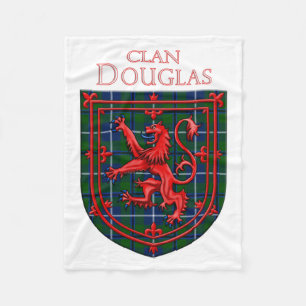 Douglas Tartan Scottish Play Lejonare Rampant Fleecefilt