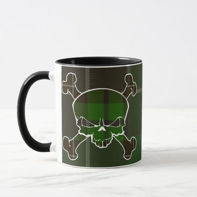Douglas Tartan Skull No Banner Mugg (Vänster)