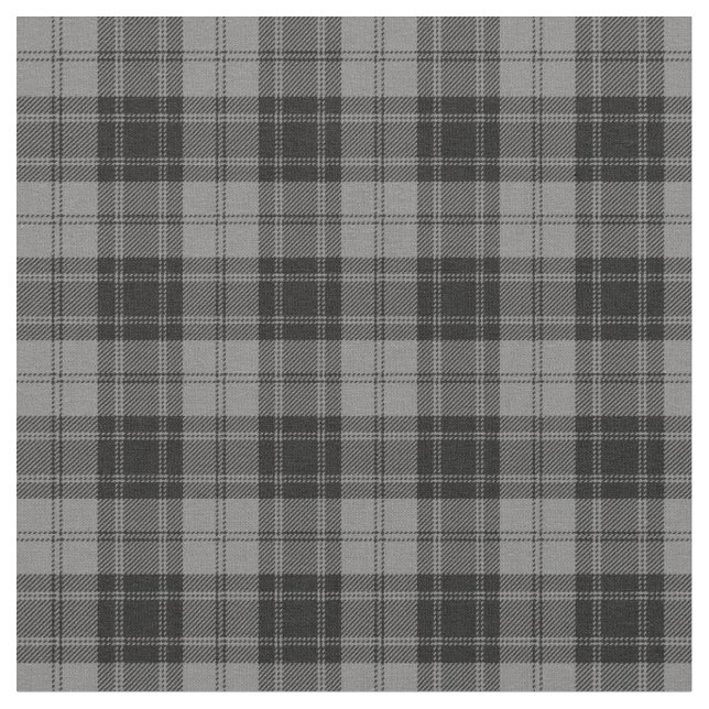 Douglas Vesitarium Tartain Plaid Black Grått Tyg (Närbild)