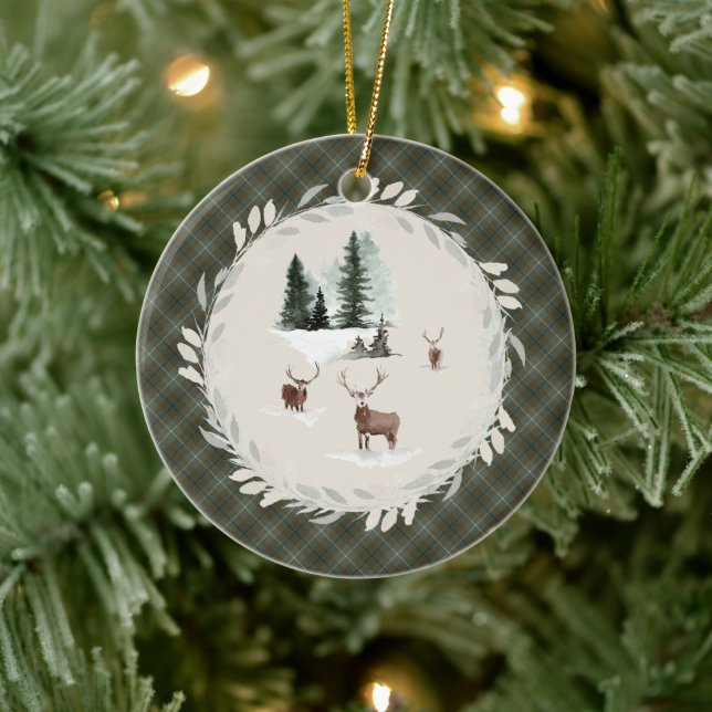 Douglas Weasted Original Scottish Tartan Julgransprydnad Keramik (Träd)