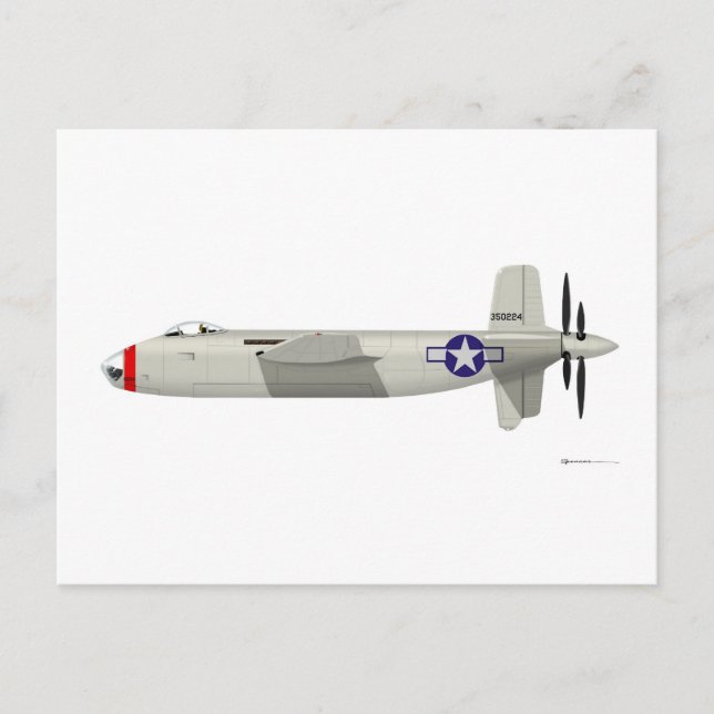 Douglas XB-42 Mixmaster Helg Vykort (Framsida)