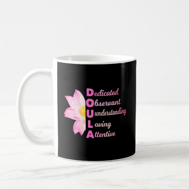 Doula Acronym Loving Midfru Gravid Coach Gift Kaffemugg (Vänster)