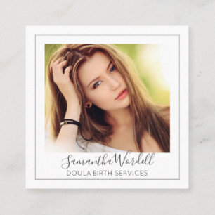 Doula Anpassningsbar Photo Affärskort Fyrkantigt Visitkort