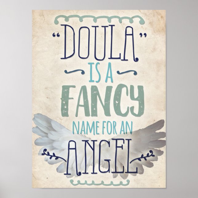 Doula är en ängel poster (Framsidan)