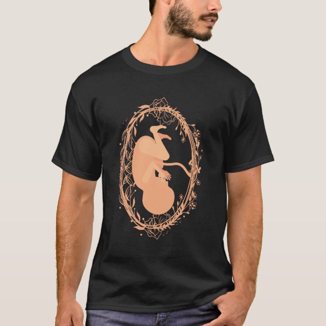Doula Baby Gravid Blommigt Doula Midfru Birgit T Shirt (Framsida)
