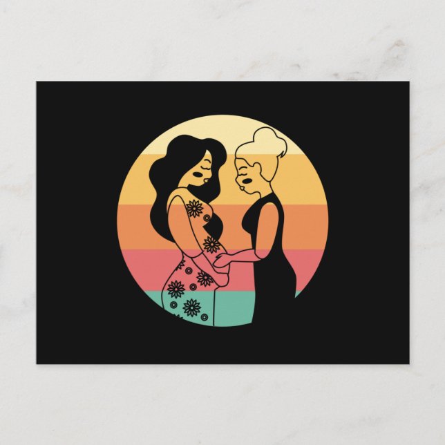 Doula Barnmorska Gravid Födsel Present Vykort (Framsida)