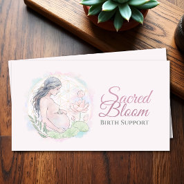 Doula - Birth Coach - Flower of life - lotus Visitkort