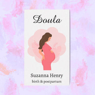 Doula Birth Post partum Rosa Gravid Visitkort