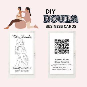 Doula Birth Postpartum Graviditet Whimsical Visitkort