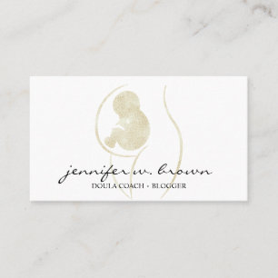 Doula Birth School Pregant Guld Baby Newborn Visitkort