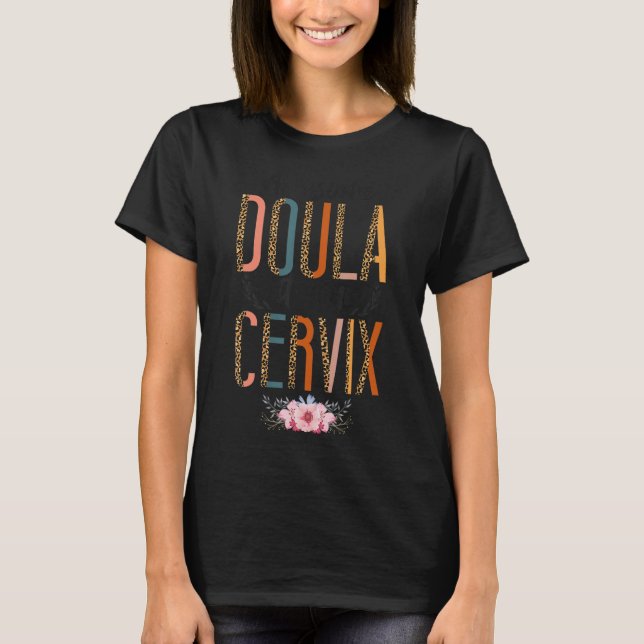 Doula Birth Worker Pun Leopard Cheetah Fantastisk  T Shirt (Framsida)