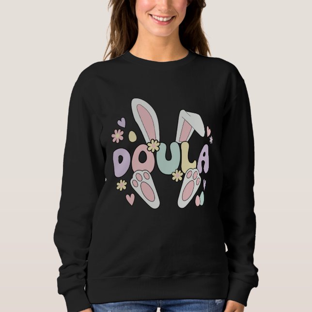 Doula Easter Bunny Postpartum Doula Easter Day T Shirt (Framsida)