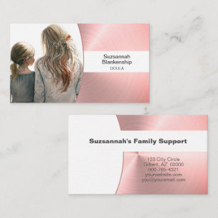 Doula Familjestödstjänster Professionell Foto Visitkort