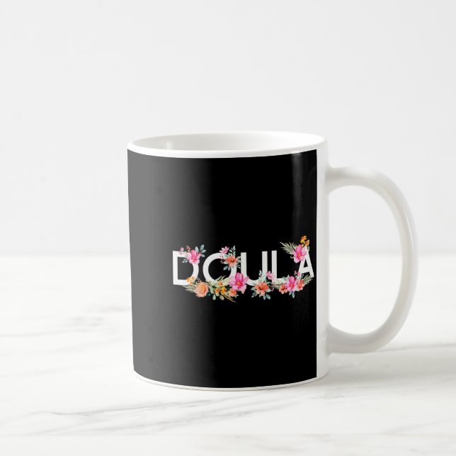 Doula förlossningsarbetare Blomma 1 Kaffemugg (Höger)