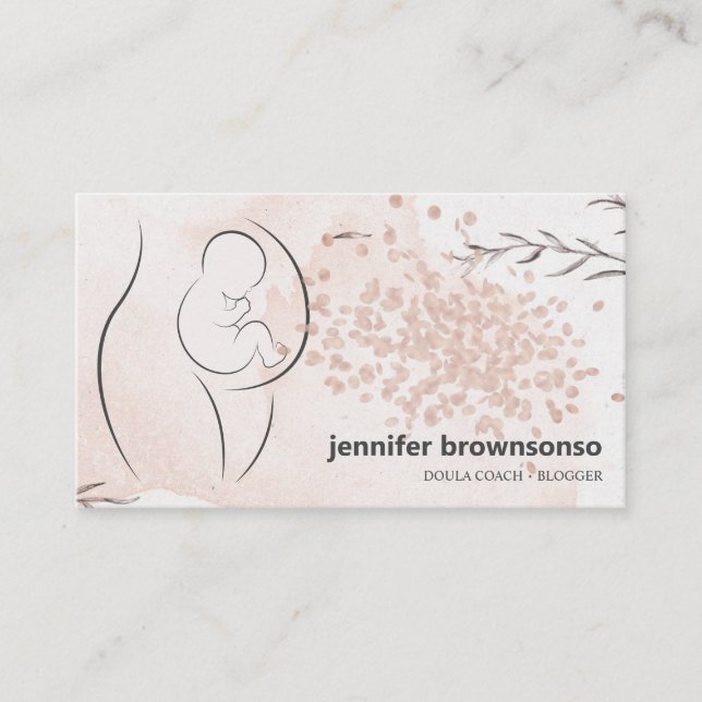 Doula förlossningscoach gravid visitkort (Framsida)