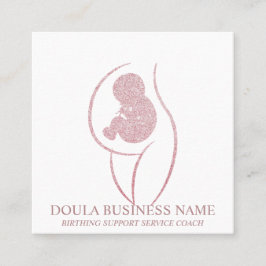 Doula Gravid Nurse Newly Mamma Birth Coach Baby Fyrkantigt Visitkort