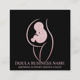 Doula Graviditet Sjuksköterska Mamma Förlossning C Fyrkantigt Visitkort