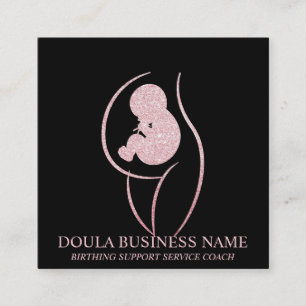 Doula Graviditet Sjuksköterska Mamma Förlossning C Fyrkantigt Visitkort