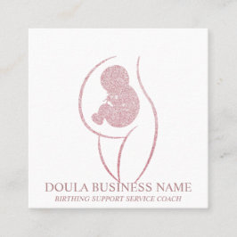 Doula Graviditet Sjuksköterska Nybliven Mamma Förl Fyrkantigt Visitkort