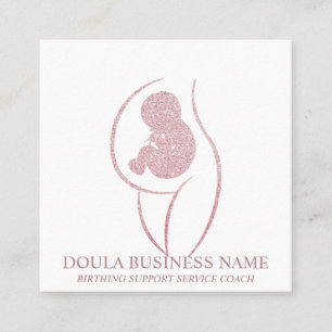 Doula Graviditet Sjuksköterska Nybliven Mamma Förl Fyrkantigt Visitkort