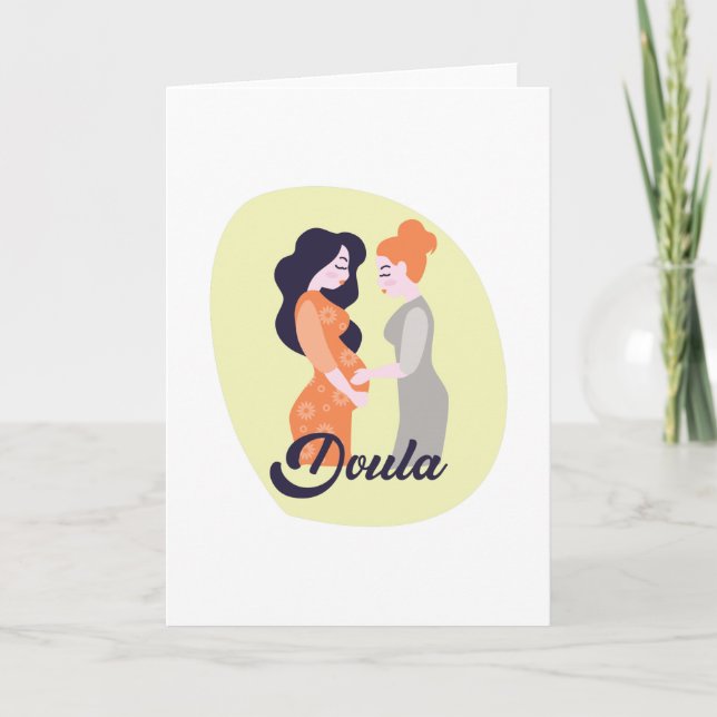 Doula med gravid Woman Gift Tack Kort (Framsida)