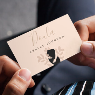 Doula Midfru Birth Coach Pregant Dam Earth Tone Visitkort