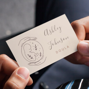 Doula Midfru Birthing Coach Händer & Baby Infant Visitkort