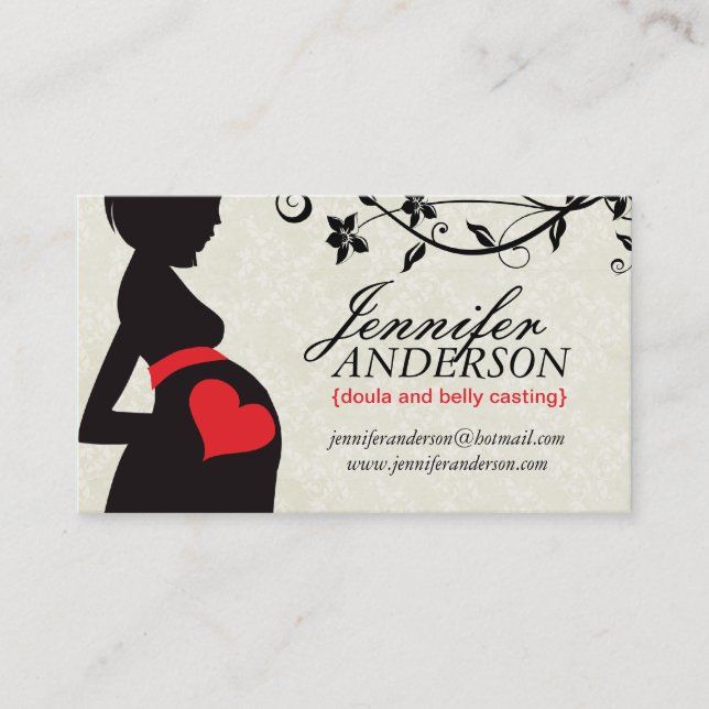 Doula, Midfru och Belly Casting Affärskorts Visitkort (Framsida)