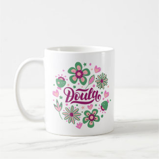 Doula Mugg med Blommigt Design