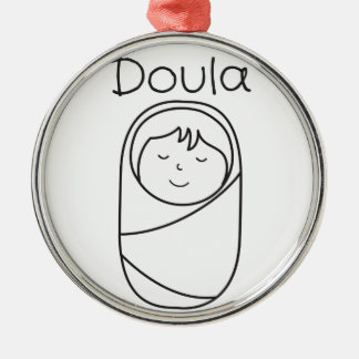 Doula och BabyDoula gåva Julgransprydnad Metall
