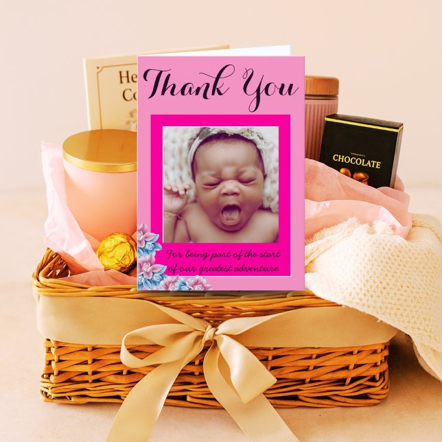Doula Photo Card med nyfödd | Personlig Birth Tack Kort (Skapare uppladdad)