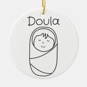 Doula porslinprydnad julgransprydnad keramik