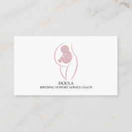 Doula Pregnancy Nurse Midwife Birth Coach Glitter Visitkort