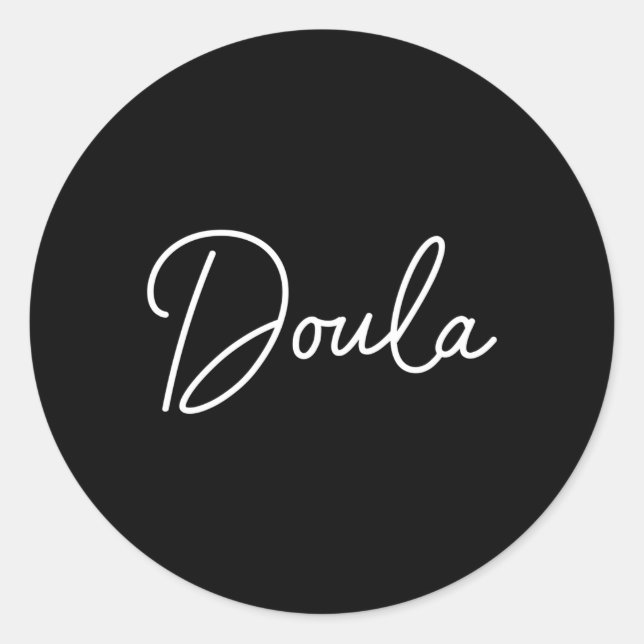 Doula Runt Klistermärke (Framsida)