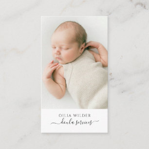 Doula Services Baby Photo Visitkort