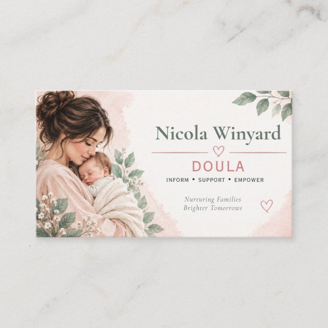 Doula-visitenkort Visitkort (Framsida)