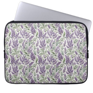 Doupage för Lilac- och Sage-blommigt Laptop Fodral
