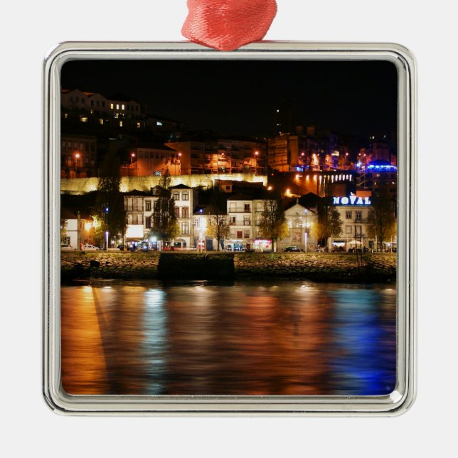 Douro flod i Porto, Portugal Julgransprydnad Metall (Framsidan)