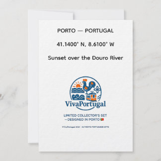 Douro Sunset Portugal Travel Art Invitation – Port Inbjudningar