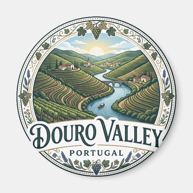 Douro Valley Portugal Magnet (Framsidan)
