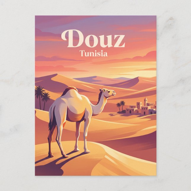 Douz, Tunisien Vykort (Framsida)