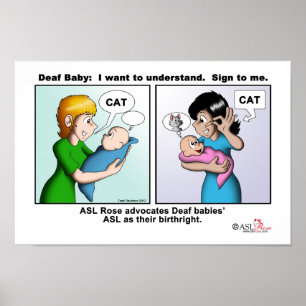 Döv baby: Jag önskar att förstå. Underteckna t Poster