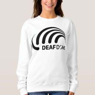 Döv Dome sweatshirt med svart logotyp T Shirt