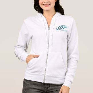 Döv Dome zipper hoodie med teal logotyp T Shirt
