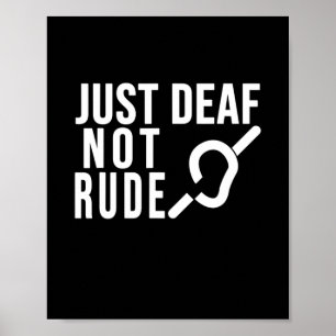 Döv Döv Awareness Gult Ribbon Asl Lan Poster