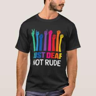 Döv Döv Awareness Gult Ribbon Asl Lan T Shirt