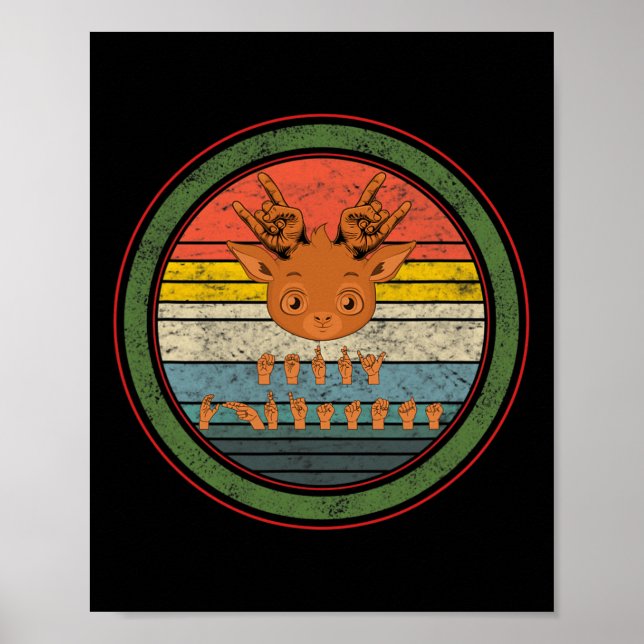 Döv: Dövet "Jul rener" Asl Awarenes Poster (Framsidan)
