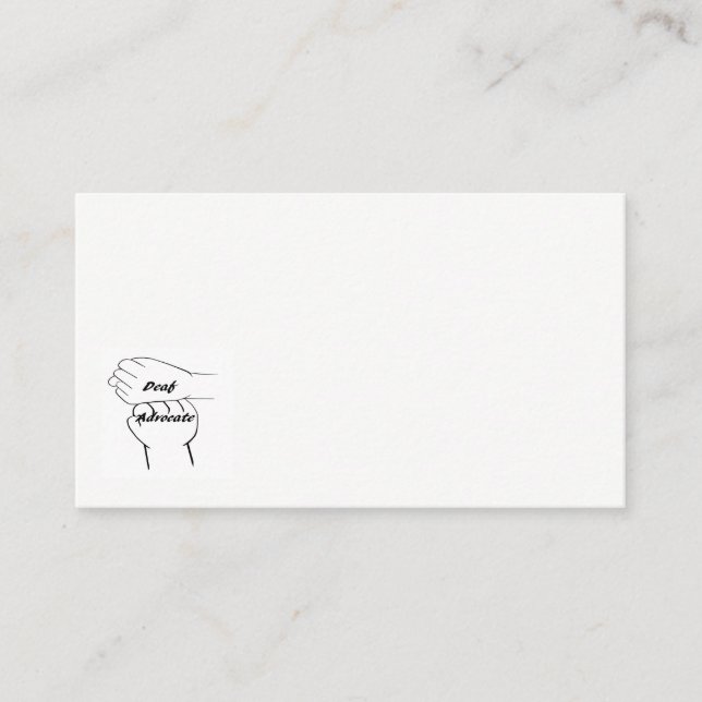 Döv förkämpevisitkort för ASL Visitkort (Framsida)